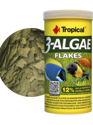غذای پولکی 3ALGAE FLAKES تروپیکال250ml/50gr