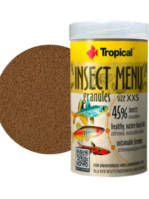 غذای گرانولی غنی از حشرات 100ml/64gr Insect Menu Granules Size XXS
