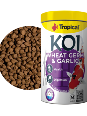 غذای ماهی کوی حاوی جوانه گندم و عصاره سیر Koi Wheat Germ &Garlic Size S تروپیکال 1000ml/320gr
