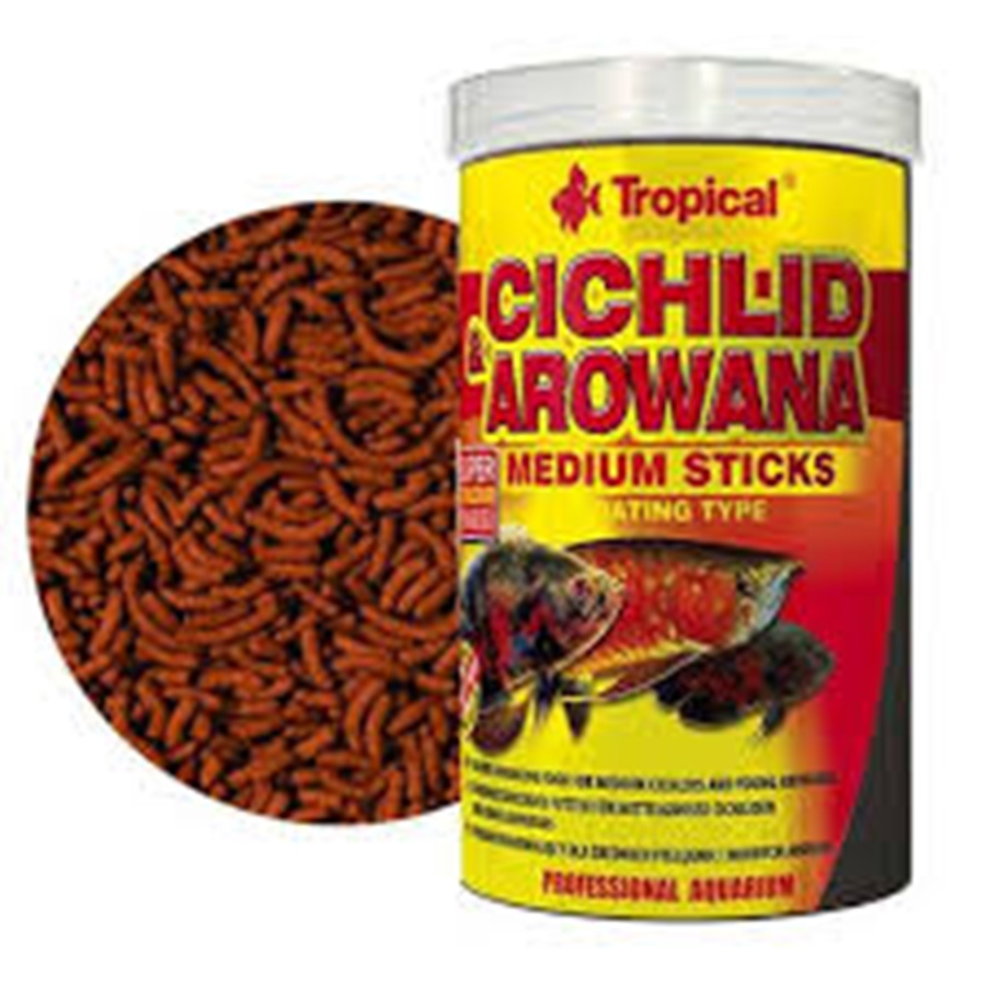 غذای ماهی استیکی آروانا Cichlide & Arowana Medium  Sticks تروپیکال