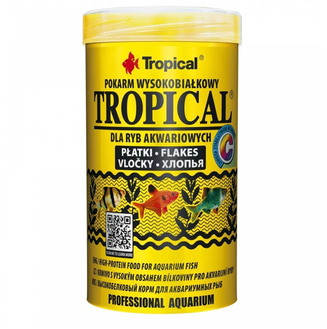غذای ماهی پولکی پوکارم تروپیکال - POKARM WYSOKOBIALKOWY TROPICAL