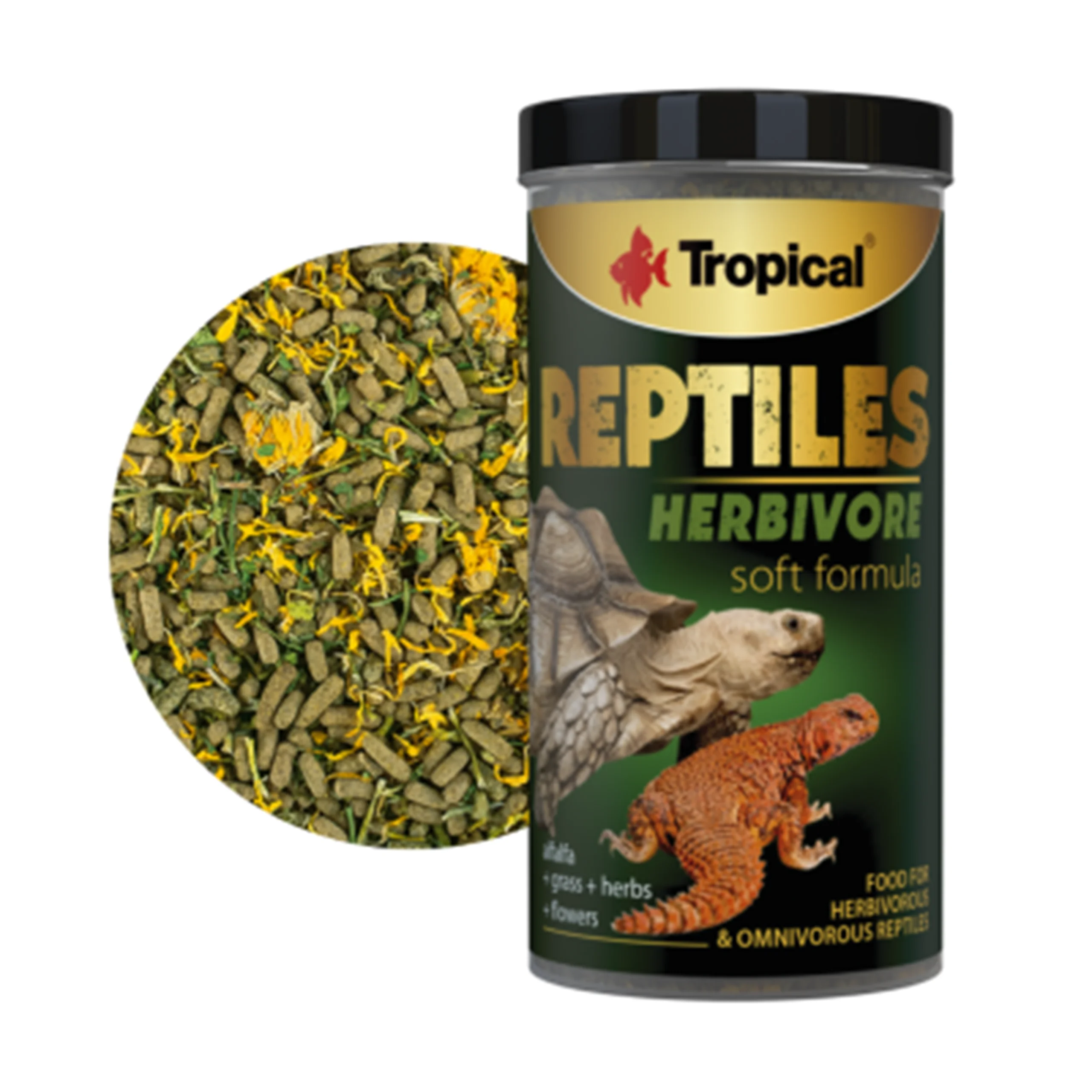 غذای خزندگان گیاه خوار Soft Line Reptiles Herbivore تروپیکال